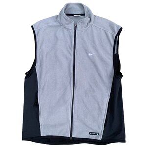 VINTAGE Nike Fleece Jacket Vest 'Shadow Black' XL